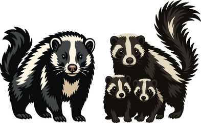 Mephitidae vector.eps