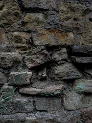 Old Stone Wall, Edinburgh, Scotland, United Kingdom