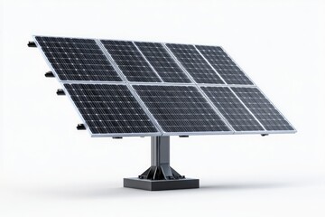 Solar panel array on a stand.  Fixed panel system