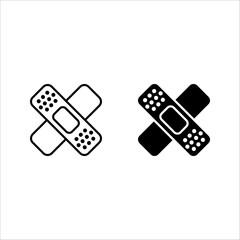 Band Aid icon set. for mobile concept color editable
