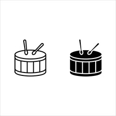 Drum Icon set. symbol for mobile concept color editable
