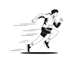 running man vector illustration