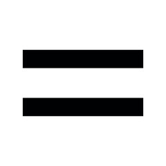 equal sign icon. equity symbol. justice symbol. equal calculator math icon symbol. vector illustration on transparent background