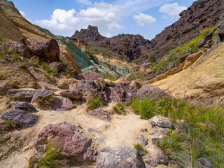 Los Azulejos de Veneguera, Naturschauspiel auf Gran Canaria