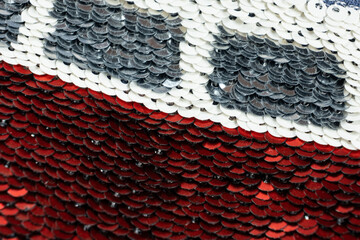 Macro Close-Up of Shiny Sequins Texture.