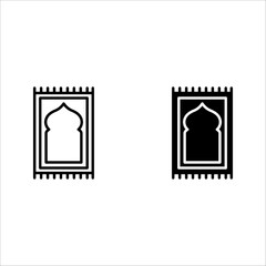 Prayer Rug icon set. for mobile concept color editable