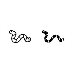 Fototapeta premium Worm icon set. for mobile concept and web design color editable