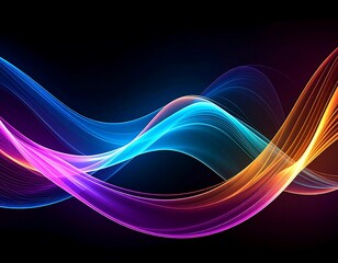 Naklejka premium Abstract glowing waves (4)