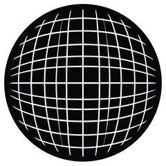 globe vector, earth wireframe icon, global network symbol, digital world graphic, planet shape silhouette, editable stroke