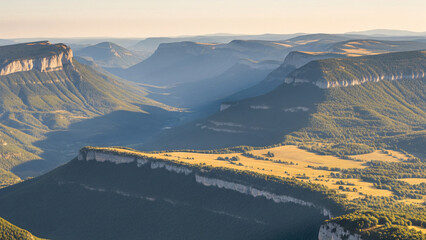 Evocation d'un panorama du Vercors en France