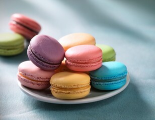 Obraz premium colorful french macaroons