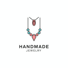 Handmade Jewelry Logo &ndash; Elegant Craft-Inspired Icon for Artisanal Accessories or Boutique