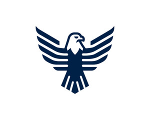 American eagle logo in elegant profile pose