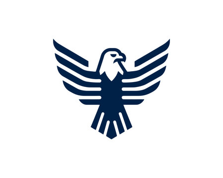 American eagle logo in elegant profile pose