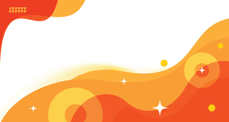 orange and yellow gradient waves background. Modern futuristic gradient orange abstract fluid shape background. Summer orange gradient waves wallpaper.