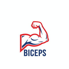 Strong Biceps Fitness Logo – Masculine Gym & Bodybuilding Branding Icon