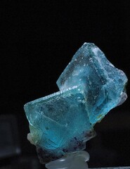 ice on black background