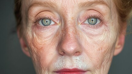 A makeup artist's skill transforms a young face into an older one, showcasing the effects of aging realistically?o CGI involved.  The comparison highlights the artistry