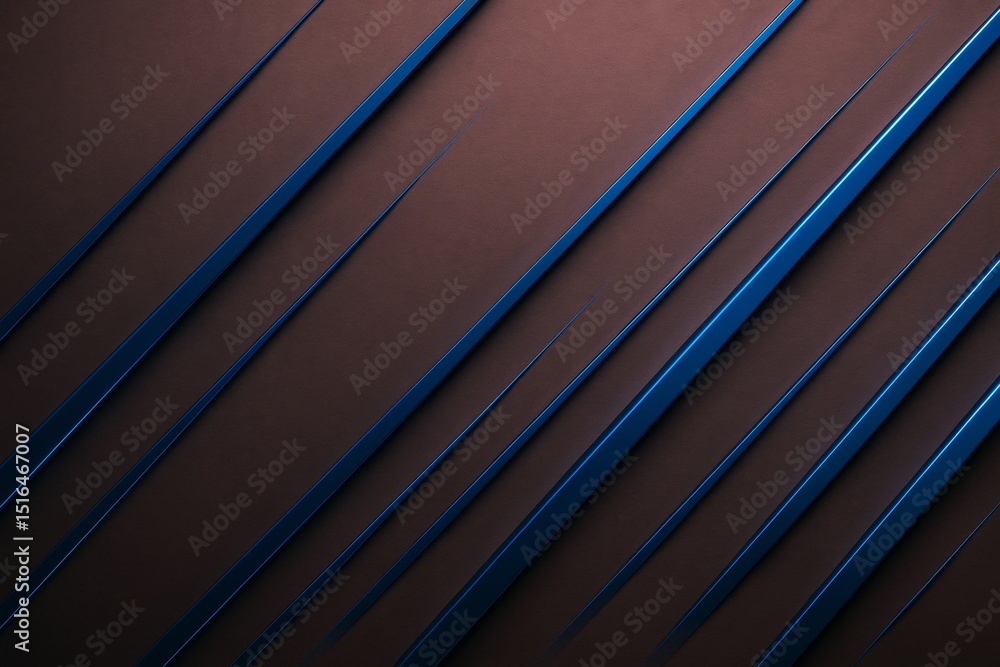 Poster Abstract dark background with sharp diagonal blue lines and soft lighting creating a modern minimalistic graphic design concept for creative use.