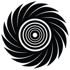 black and white swirl design
