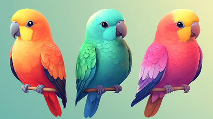 Colorful Lovebird A Small, Vibrant Parrot Species