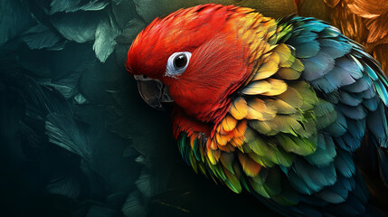 Fototapeta premium Colorful Lovebird A Small, Vibrant Parrot Species