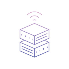 Wireless Server Vector icon