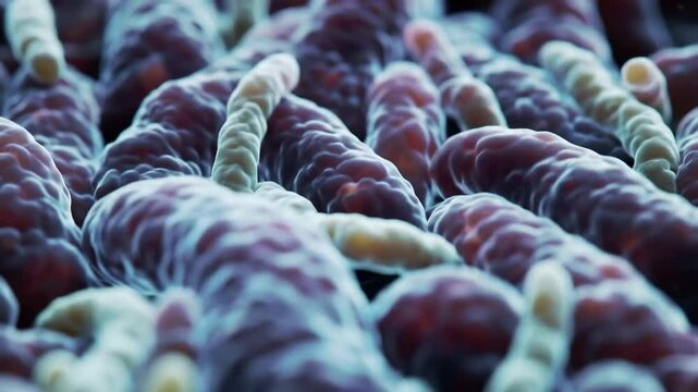 Microscopic bacteria structures