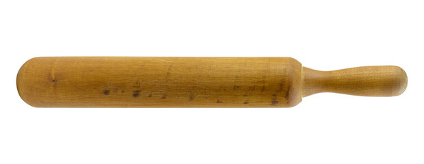 Wooden rolling pin used for baking and cooking. transparent png