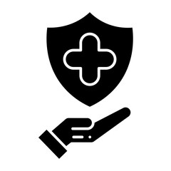 Life Shield glyph icon