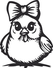 Fototapeta premium vector illustration of a chicken, rooster vector, animal farm vector