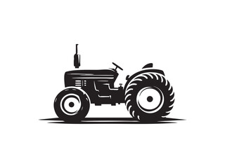 Obraz premium Tractor Silhouette for Farm and Agriculture Concept