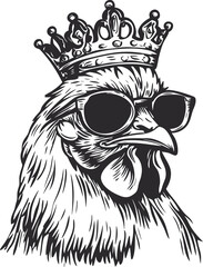 vector illustration of a chicken, rooster vector, animal farm vector