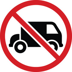 truck restriction sign vector art