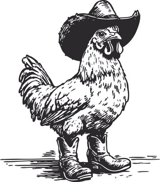 vector illustration of a chicken, rooster vector, animal farm vector