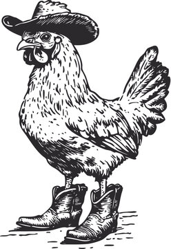 vector illustration of a chicken, rooster vector, animal farm vector