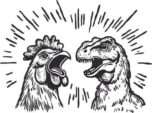 vector illustration of a chicken, rooster vector, animal farm vector