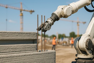 automated construction robot placing rebar
