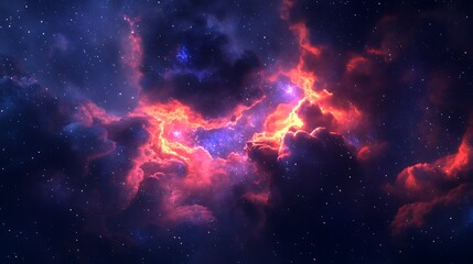 Colorful nebula space