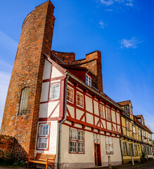 historic buildings at the olt town of Luebeck - germany