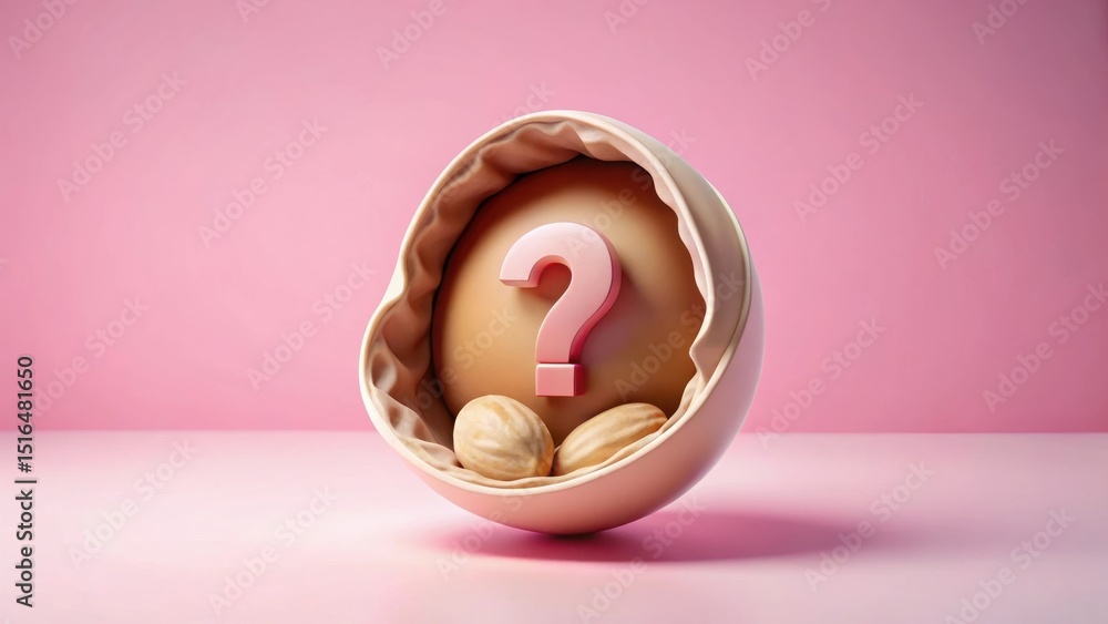 Poster unveiling the mystery a conceptual image of an intriguing object with question mark and enclosed ele