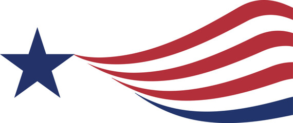 Veterans Day Patriotic Stars and Stripes Graphic for Holiday, Events, and Seasonal Trends