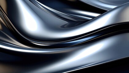 Abstract Metal Waves Background Design