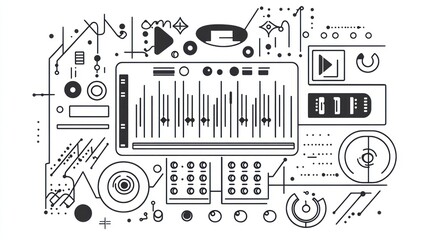 Abstract audio interface graphic