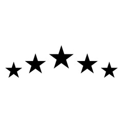 Black five star rating