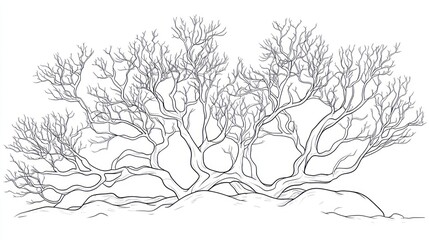 Bare tree on a hill