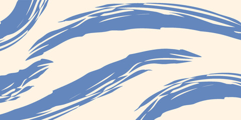 Grainy blue spiral brush stroke with spray texture. Hand drawn distress damaged edge modern simple