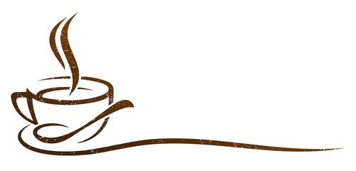 The cup symbol with a hot drink.
