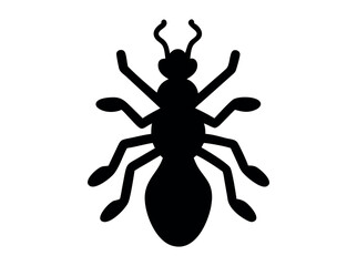 Silhouette of a Spider or Insect, silhouette of a spider or insect, perfect for illustrations related to arachnids, insects, or pest control. spider, insect, arachnid, bug, pest, pest control, inverte