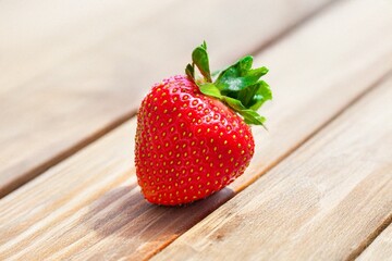 Fresh Ripe Strawberry Close-Up Shot